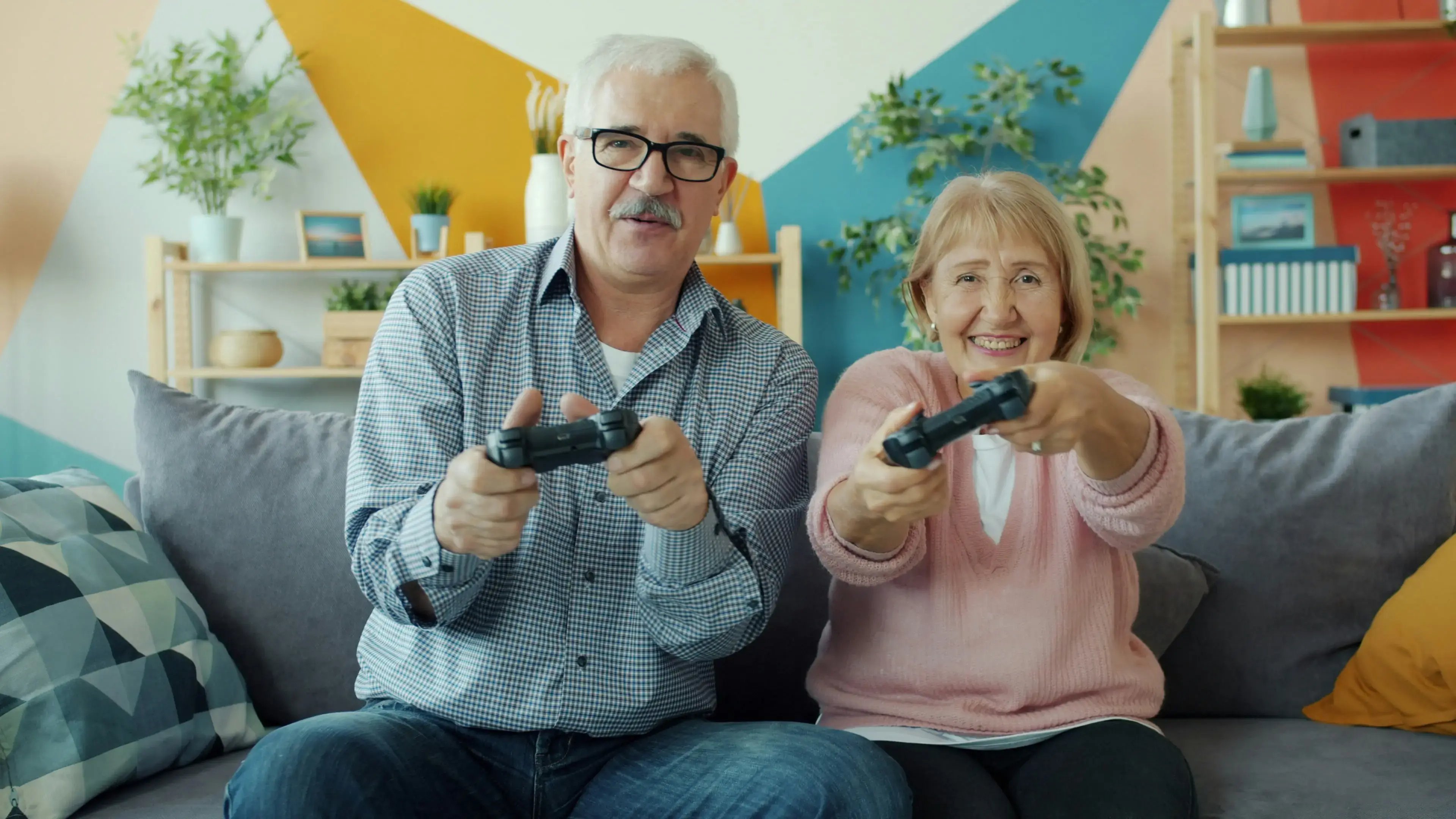 Adults Playing Video Games